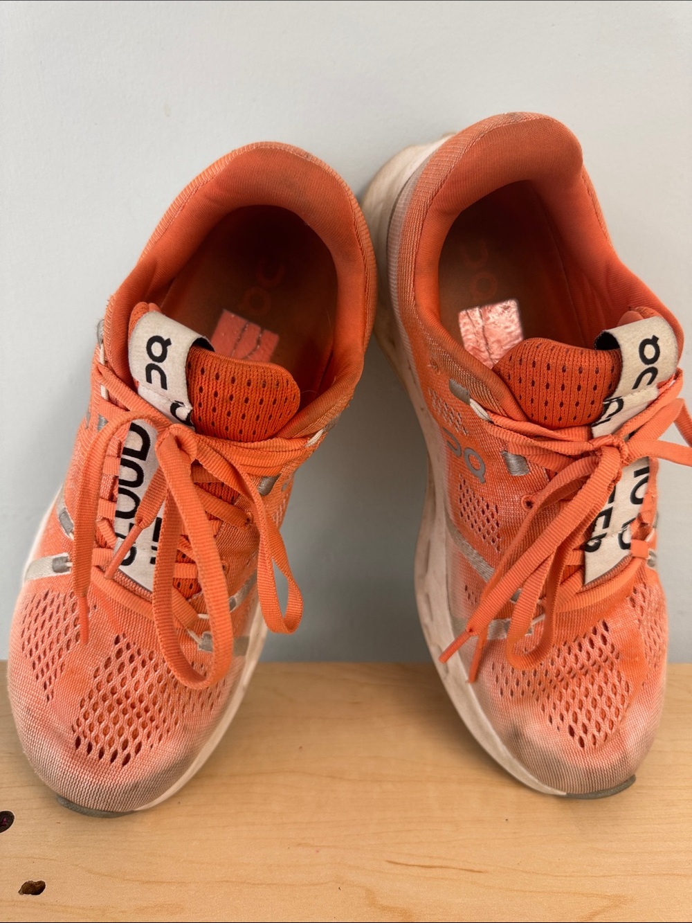 On Running Women's Orange Lace-Up Athletic Sneakers
